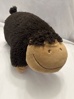 Pillow Pets Monkey Plush 18" Shaggy Brown VGC